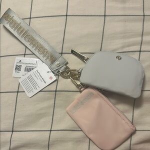 Gold lululemon keychain